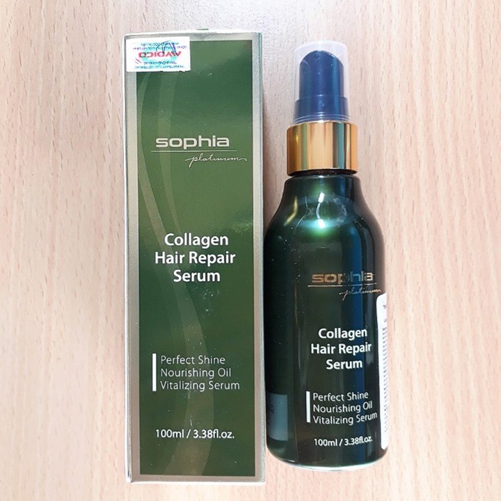 Tinh dầu dưỡng tóc Collagen Hair Repair Serum Sophia Platium 100ml phục hồi tóc hư tổn, không gây bết dính