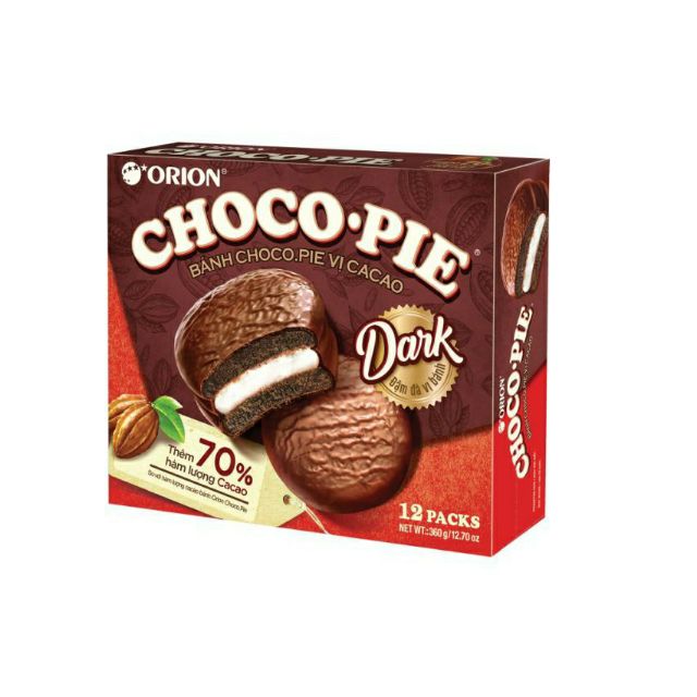 Bánh choco.pie Dark orion hộp 12 chiếc 360g