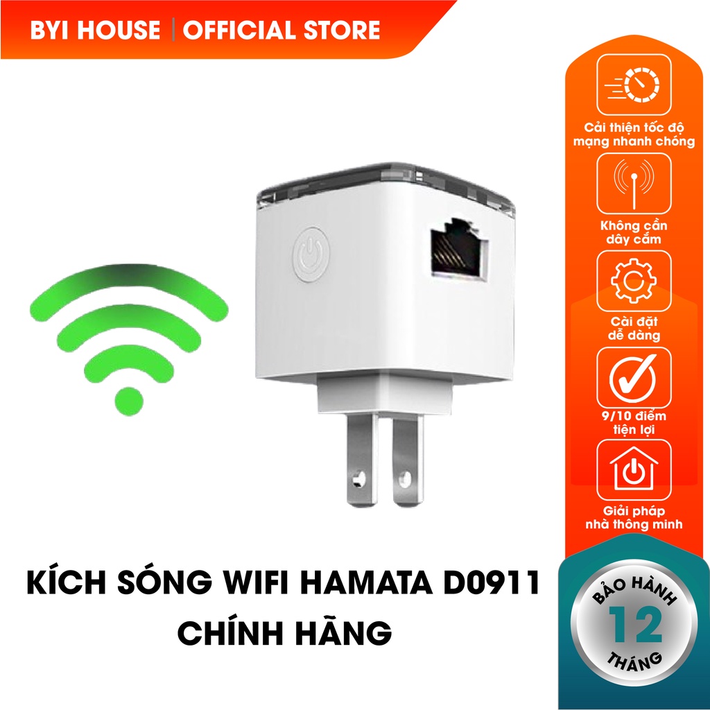 [Quà Tặng] Kích Sóng Wifi, Mở Rộng Sóng Wifi, Tăng Cường Mạng Wifi Phiên Bản Mới Nhỏ Gọn Cực Tiện Lợi- BYI House