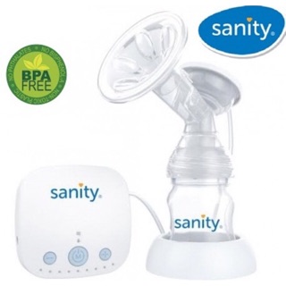 Máy hút sữa điện đơn có kèm sạc Sanity TẶNG 30 túi trữ sữa