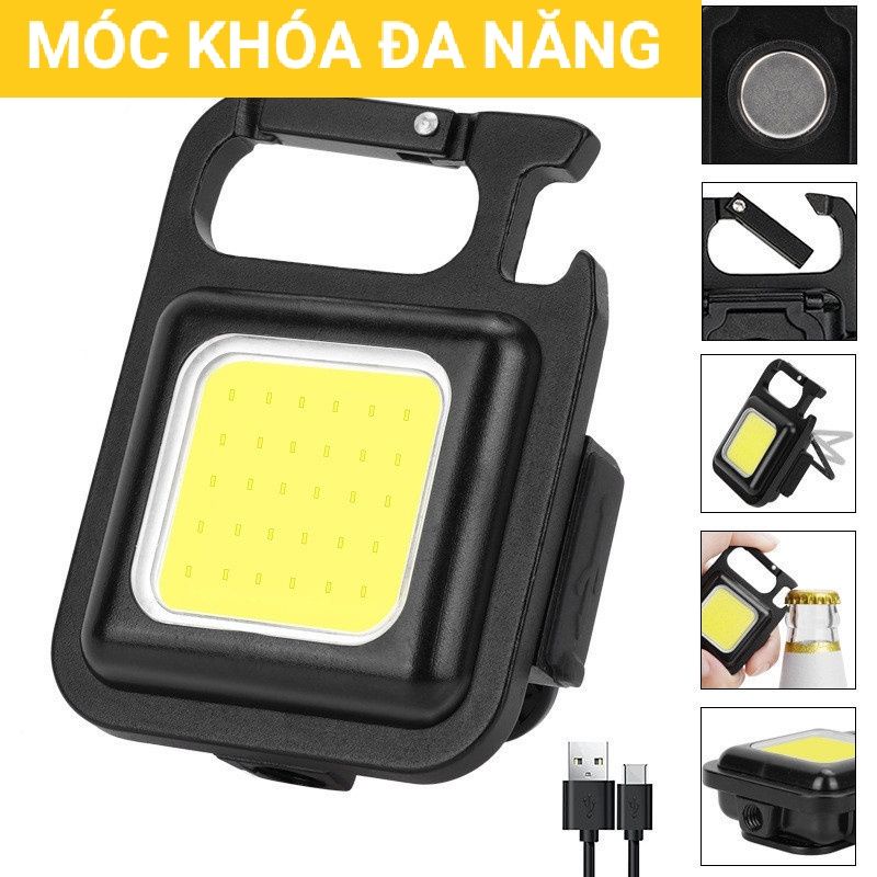 Móc khóa đa năng 3 in 1 đèn led siêu sáng tiện dụng trong mọi điều kiện