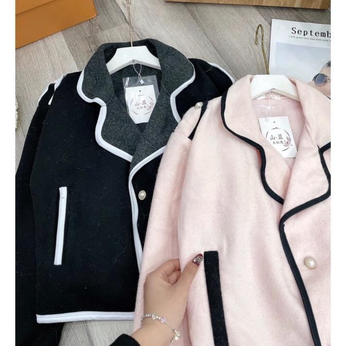 [ 𝐅𝐑𝐄𝐄 𝐒𝐇𝐈𝐏 ] ÁO DẠ CỔ VEST MÍ VIỀN SIÊU XINH