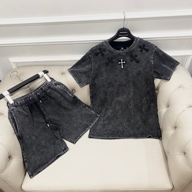Bộ Cộc Tay Mặc Hè Nam Cotton Loang Màu AMIRI