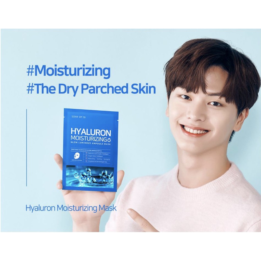 Combo 10 Mặt Nạ Giấy Bổ Sung Dưỡng Chất Dưỡng Ẩm, Cấp Nước Some By Mi Hyaluron Moisturizing Mask Sheet 25ml