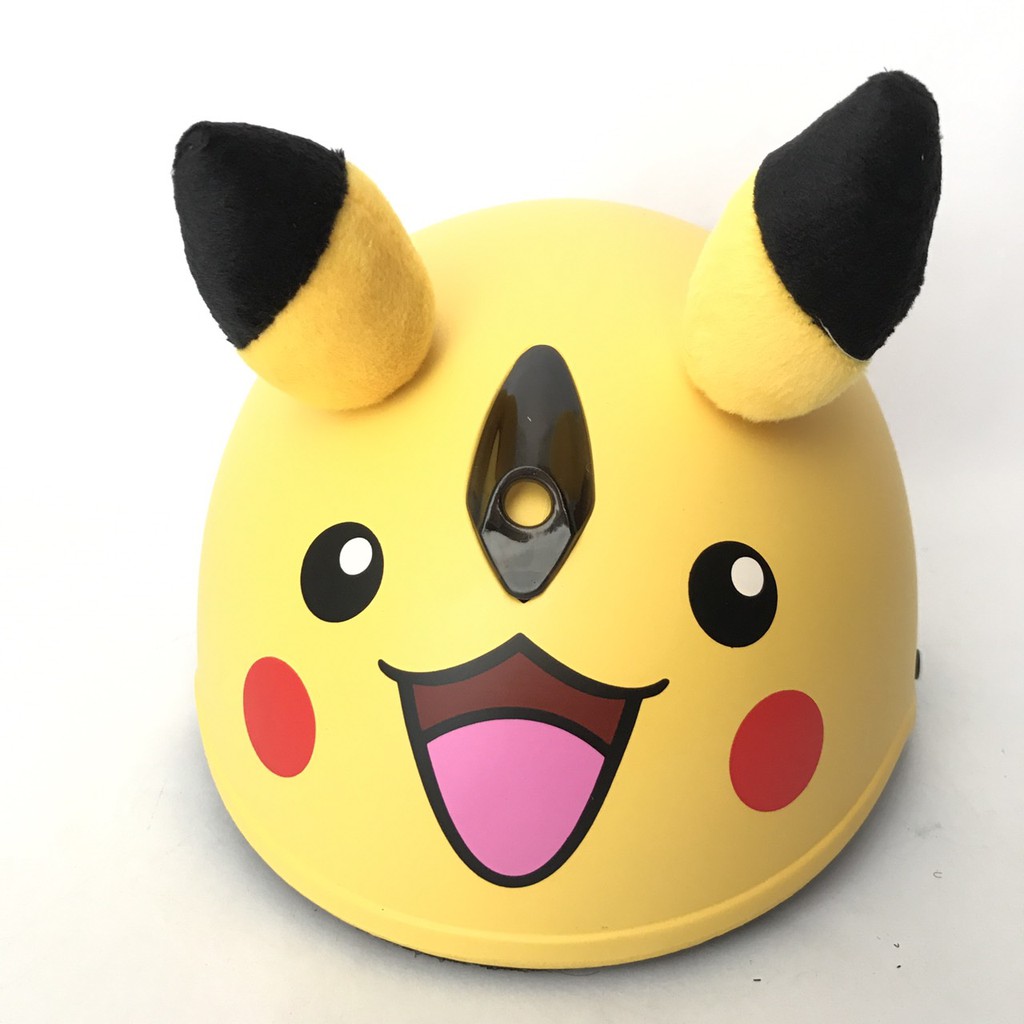 Mũ bảo hiểm nửa đầu trẻ em siêu xinh - Dành cho bé từ 3 đến 6 tuổi - VS103S - Pikachu vàng