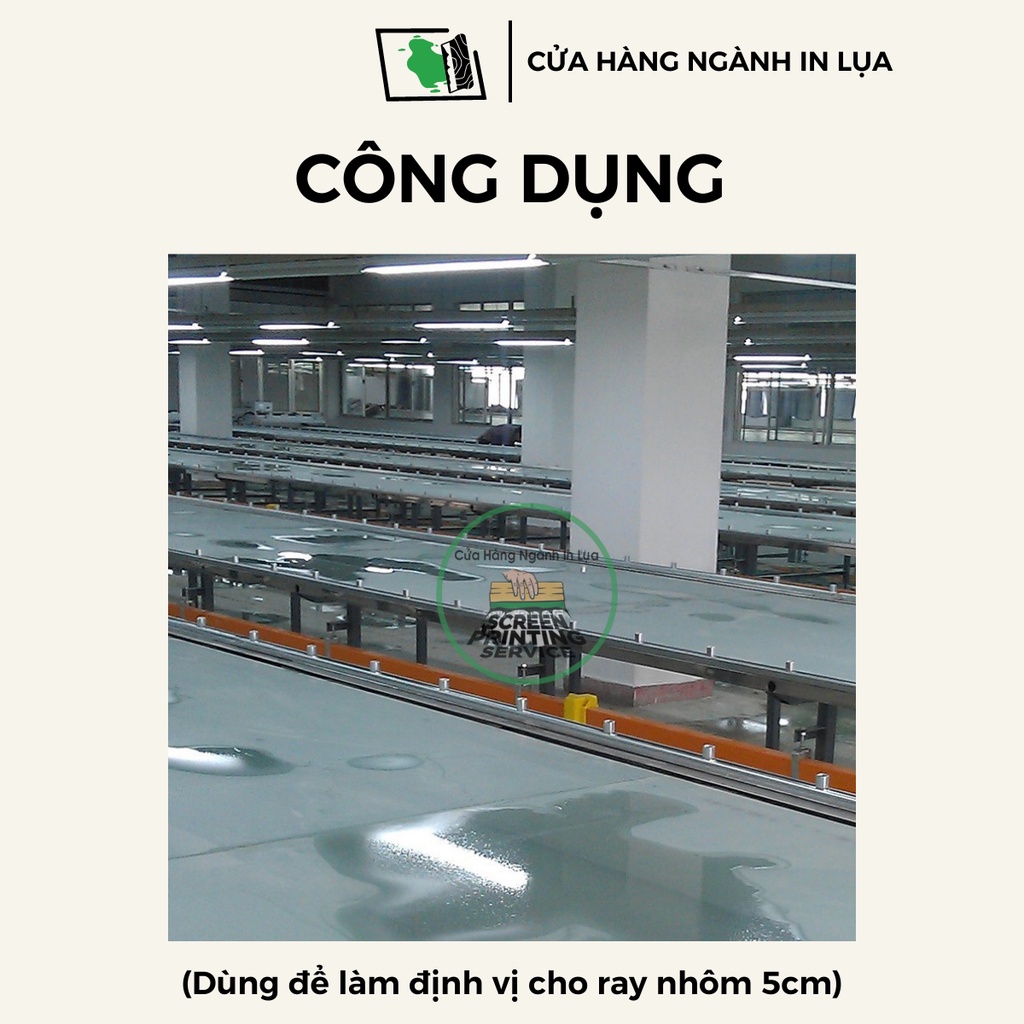 Bọ nhôm định vị ray nhôm in lụa