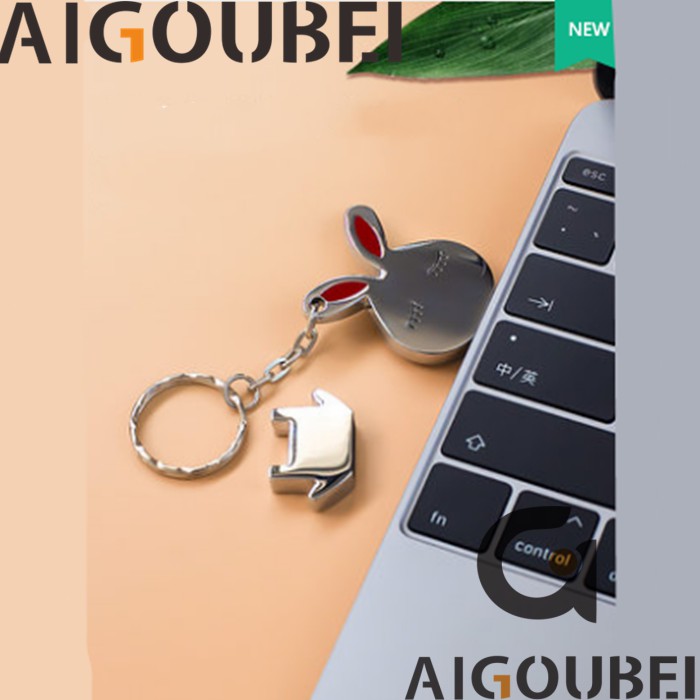 USB kim loại thiết kế kiểu thỏ logo có tùy chỉnh tốc độ cao 1GB 2GB 4GB 8GB 16GB 32GB 64GB