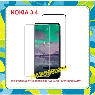 Kính Cường Lực Full Màn Nokia 3.4 - Kính cường lực trong suốt không full Nokia 3.4