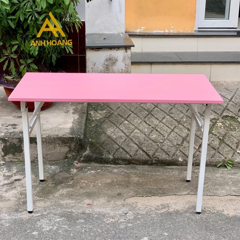 Bàn học chân xếp gọn gấp gọn chân tiện lợi, gỗ mdf kích thước 120.60 cao 75