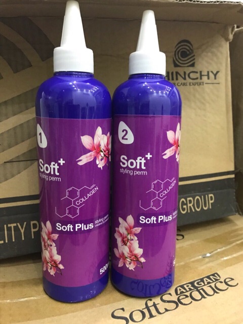 Cặp Thuốc Uốn Lạnh Soft Plus 500ml x 2- Soft Chính Hãng