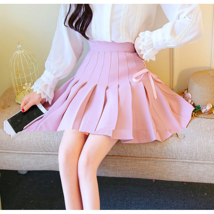 Chân Váy Ngắn Nữ Sinh Chân Váy Xếp Ly phối nơ năng động ulzzang style Siêu HOT | BigBuy360 - bigbuy360.vn