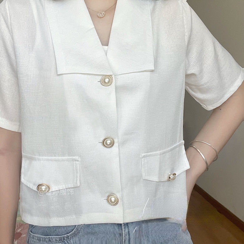 Áo Khoác Vest Tay Ngắn Dáng Rộng Họa Tiết Kẻ Sọc Thời Trang Mùa Hè 2022 Mới Phong Cách Hàn Quốc Cho Nữ