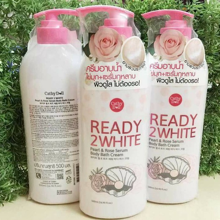 Sữa tắm trắng da ngọc trai &amp; hoa hồng Cathy Doll Pearl &amp; Rose Serum Body Bath Cream 500ml