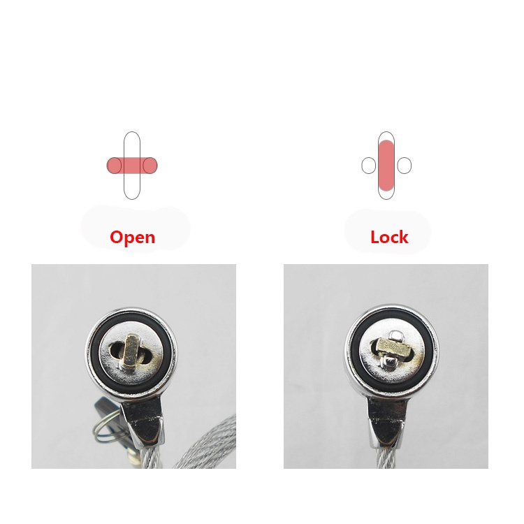 Dây Cáp Khóa Laptop Chống Trộm Loại 1.8M Cho Lenovo ASUS HP Notebook