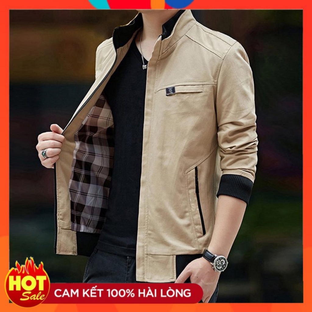 Áo khoác kaki nam CAO CẤP vải cotton dày không ra màu không xù lông loại áo khoác kaki