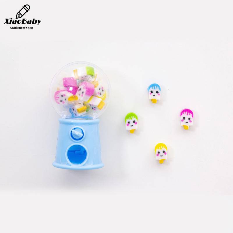 1 Bộ Gôm Tẩy Hình Máy Gashapon Mini Hoạt Hình Sáng Tạo Dành Cho Học Sinh