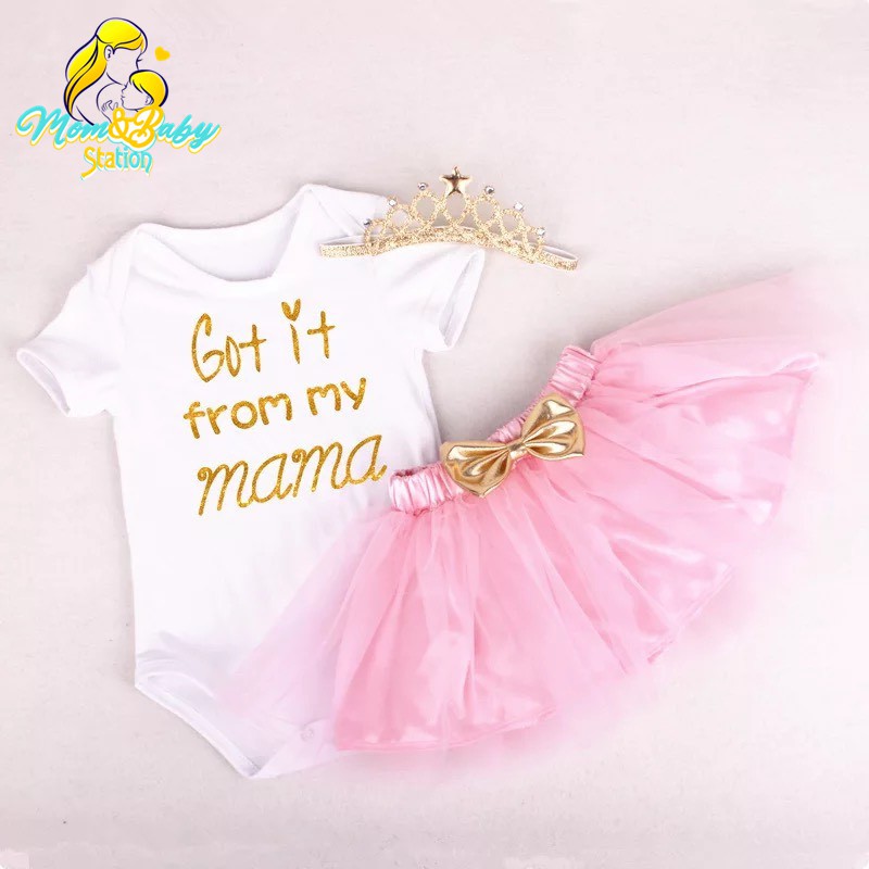Set Bodysuit 3 món Got it from my mama