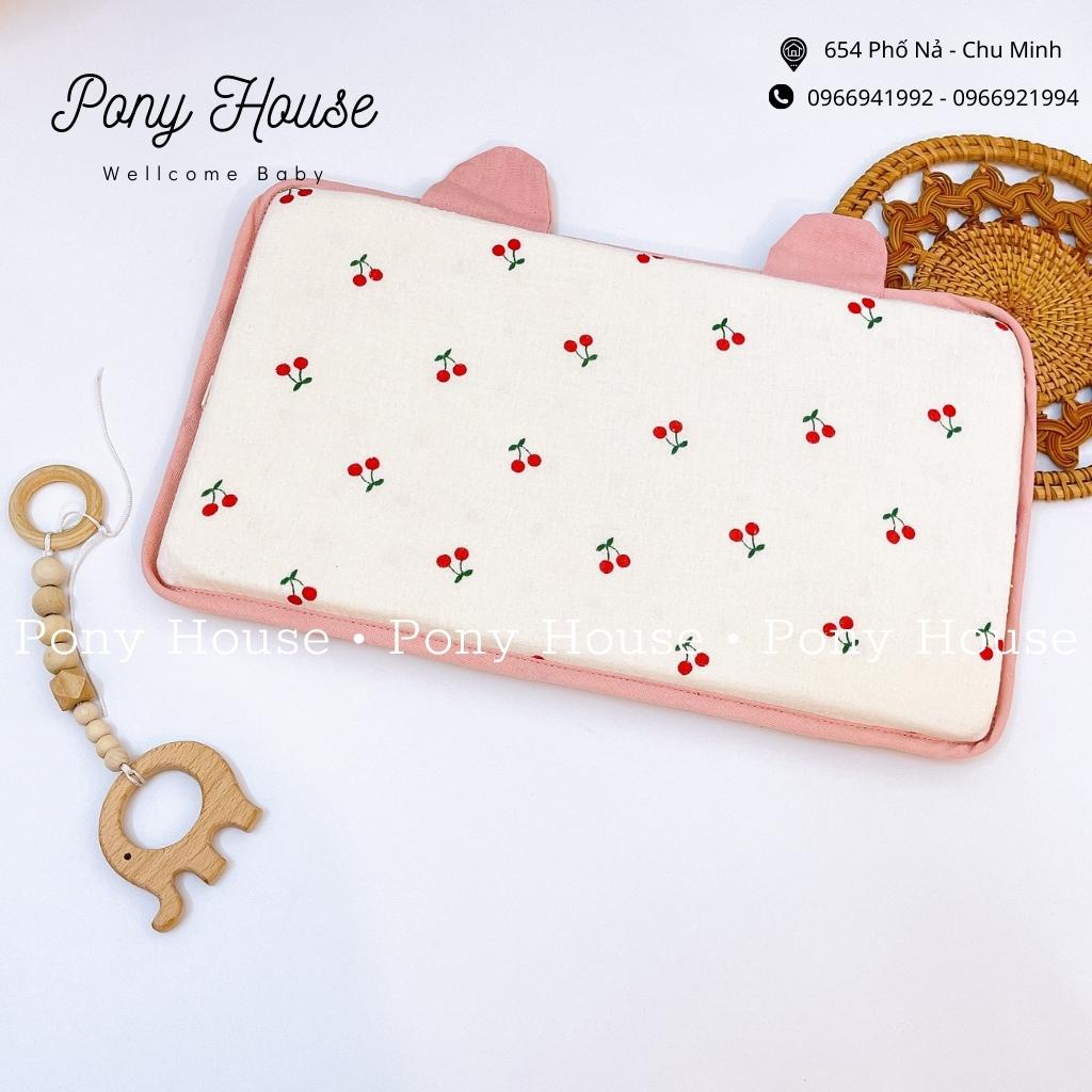 Gối Cao Su Non Boona Chống Ngạt Thoáng Khí An Toàn Cho Bé Từ Sơ Sinh KT 22*38*2cm