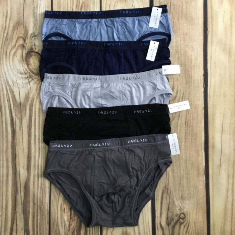 Hộp 5 sịp chéo và đùi cotton cho phái mạnh
