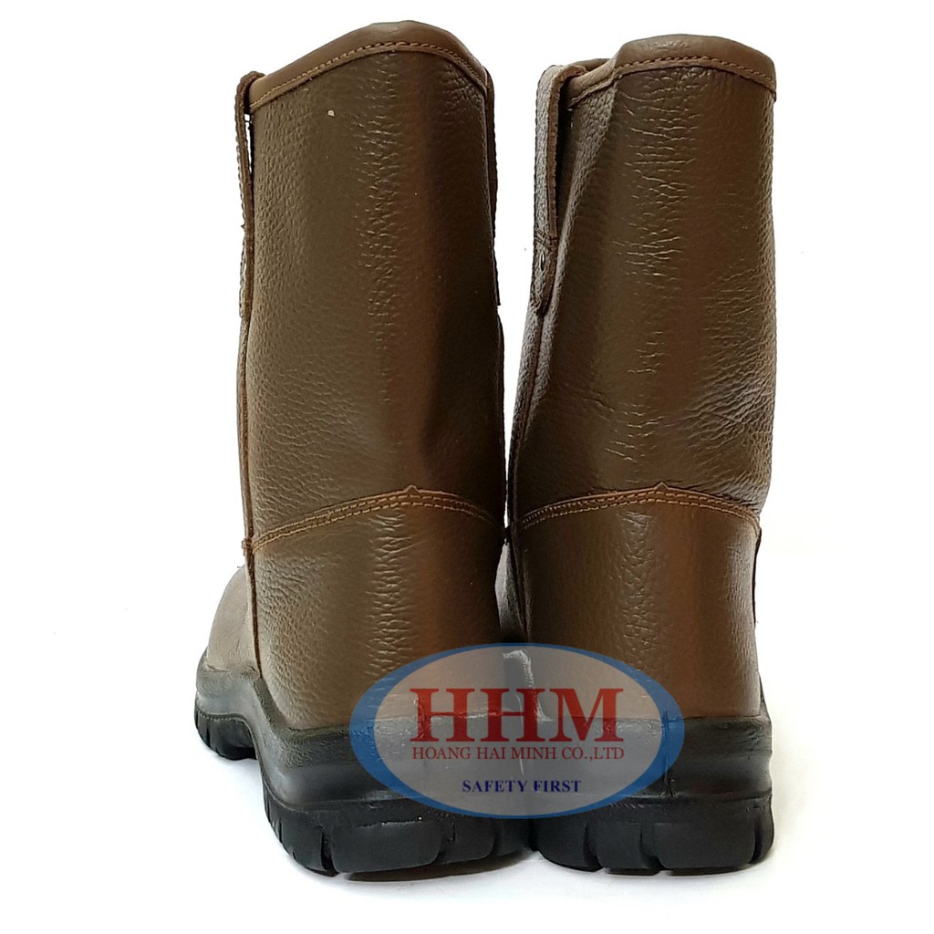 Ủng da bảo hộ Krusher Texas da thật, đế TPU siêu bền, chống đinh, chống va đập