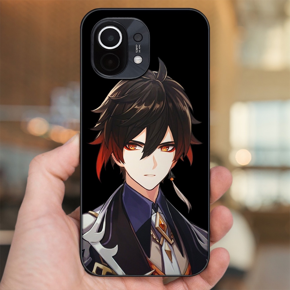 Ốp lưng Xiaomi Mi 11 viền đen in hình Zhongli Genshin Impact