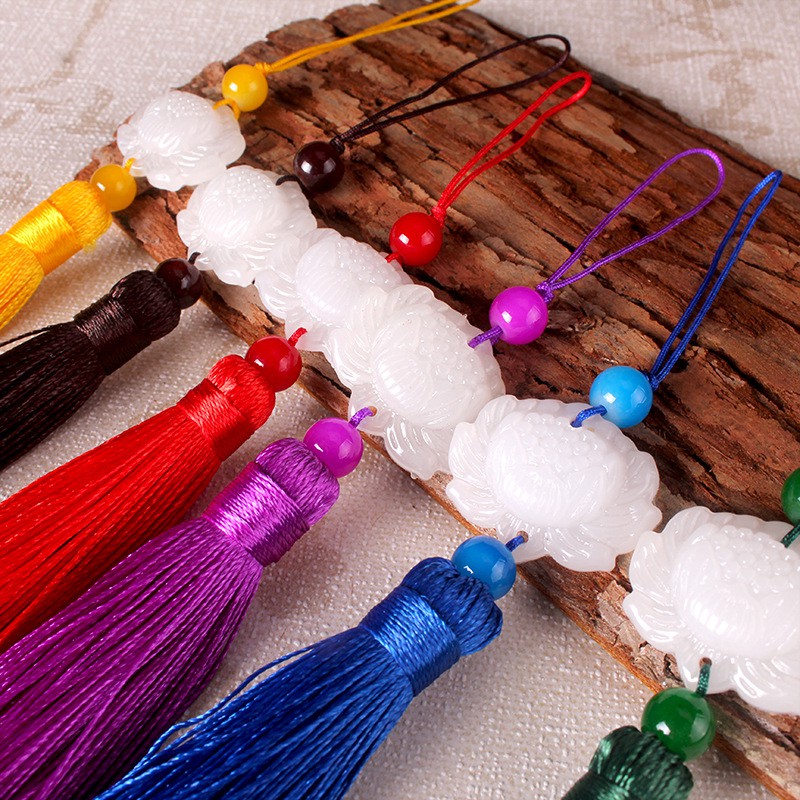 Khánh Hoa Sen Trắng Phong Thủy Treo Ô Tô, Xe Tải, Xe Khách, Nơi Ở Bình An, May Mắn