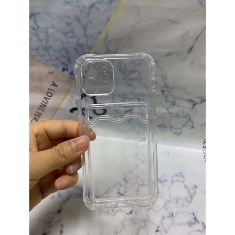 11 | 12 | 13 Pro max | Xs max | X 8 7 plus Ốp Lưng Điện Thoại Trong Suốt Chống sốc 4 góc Có Ngăn khe Đựng cài Thẻ Iphone | BigBuy360 - bigbuy360.vn