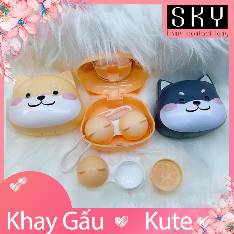 Khay gấu Thỏ Vịt Kute new Sky Contact lens