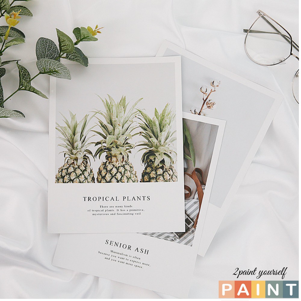 Postcard decor bìa tạp chí đạo cụ chụp ảnh hình in sắc nét