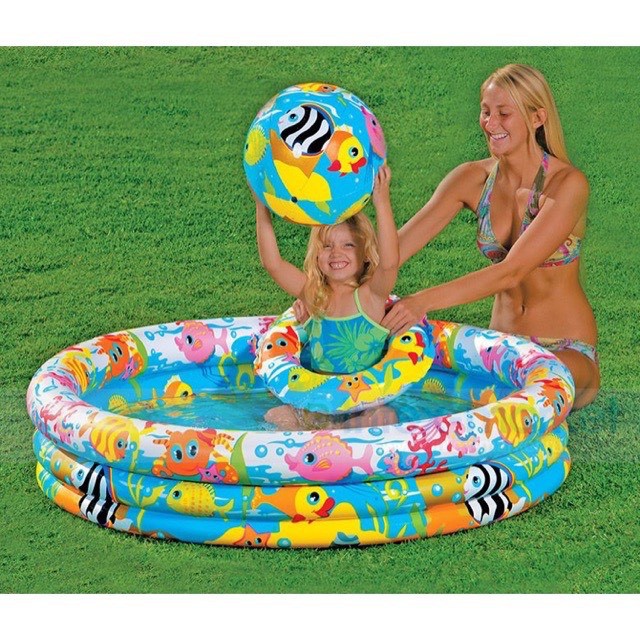 BỂ BƠI 3 CHI TIẾT TẶNG KÈM PHAO VÀ BÓNG