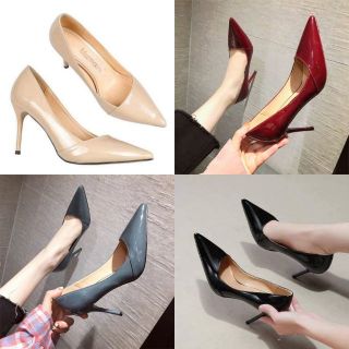 [ Free Ship ]Giày cao gót da bóng 7cm Moermashi