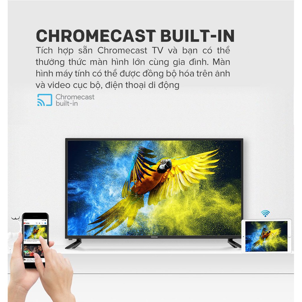 [Mã ELCOOCAA giảm 5% đơn 3TR] Smart Tivi Full HD Coocaa 42 inch - Android 9.0 - Model 42S3G - Miễn phí lắp đặt