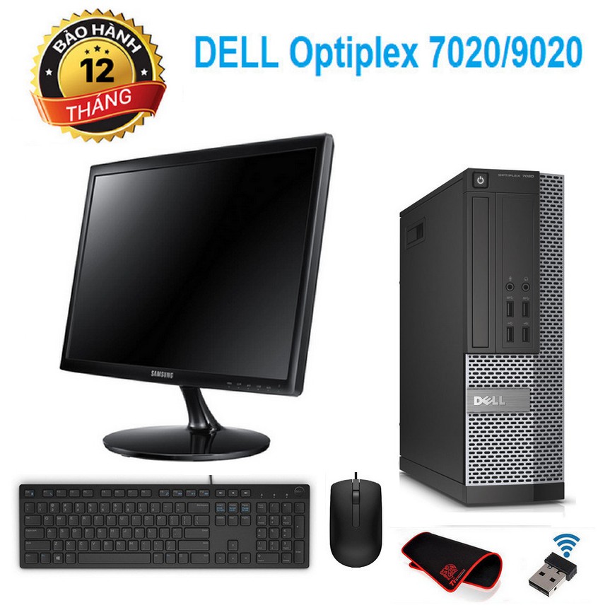Bộ máy tính văn phòng Dell Optiplex 3020/7020 SFF CPU intel core i5 4570 / Ram 8gb SSD 120gb. Màn hình 22 inch. Quà Tặng