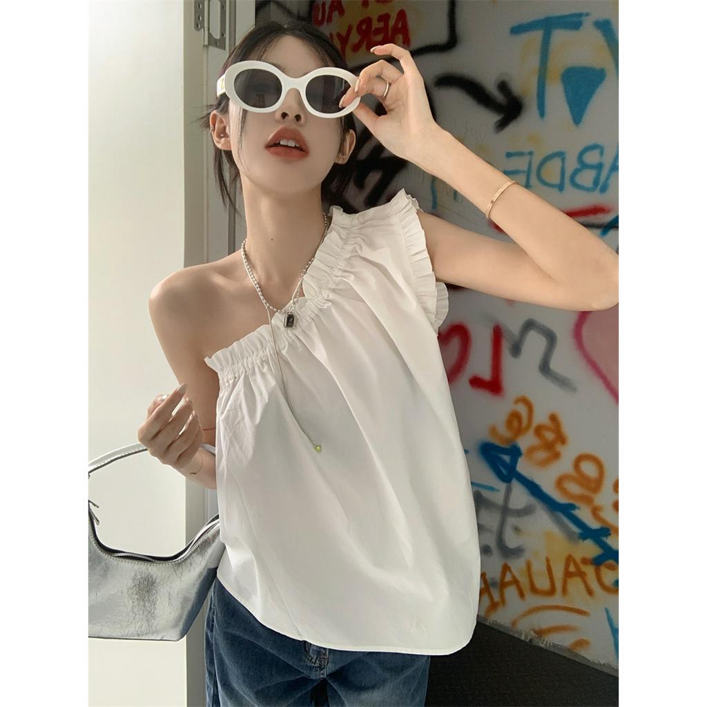 Áo Sơ Mi Không Tay Hở Vai Thời Trang Cá Tính  tao bao