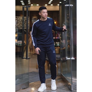 Bộ Nỉ Nam Thể Thao Thu Đông Chất Umi Logo Thêu🔥 Bộ Nam 3 sọc