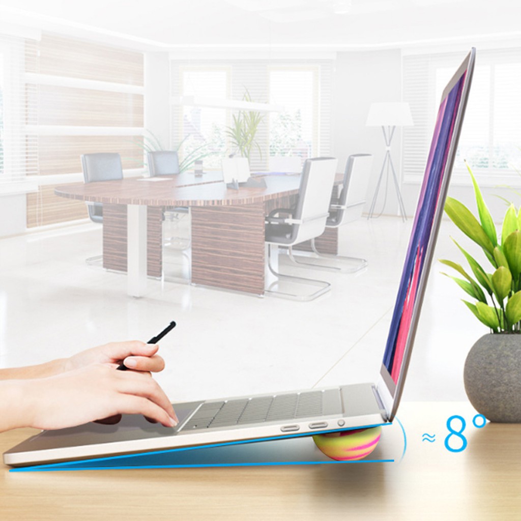 Quả bóng silicon tản nhiệt tích hợp làm chân đỡ máy tính Notebook chống trượt có thể mang đi tiện dụng | BigBuy360 - bigbuy360.vn