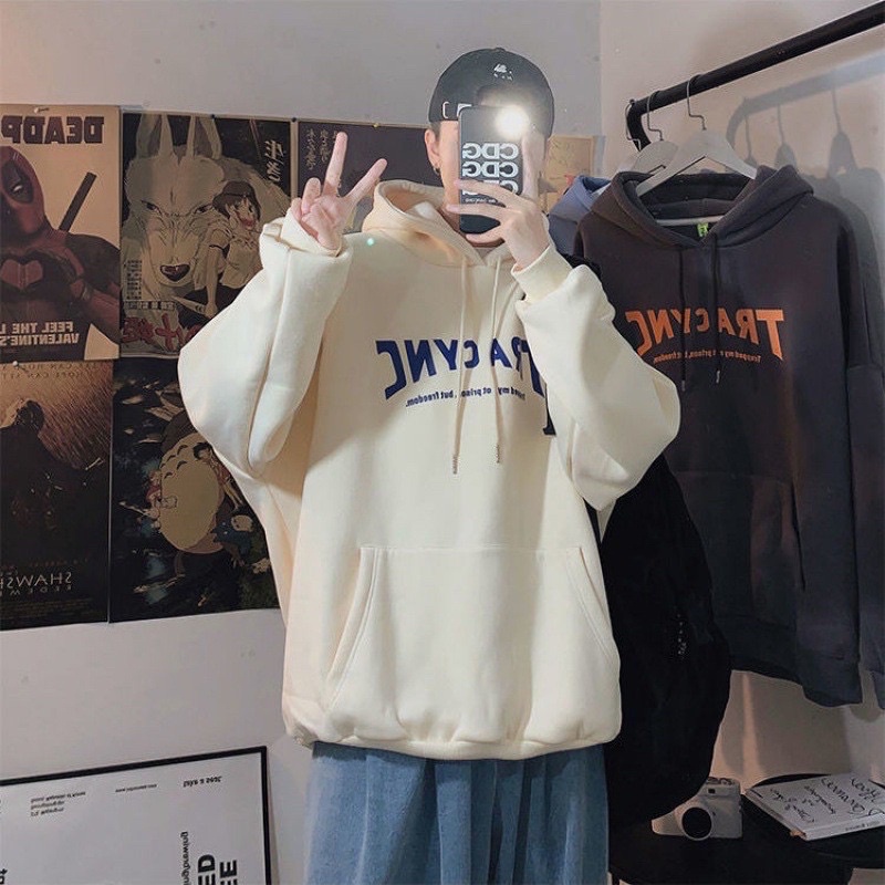 Áo Hoodie Nam Nữ Vải Nỉ Bông Form Rộng Mũ 2 Lớp Không Xù Lông Thời Trang Thu Đông