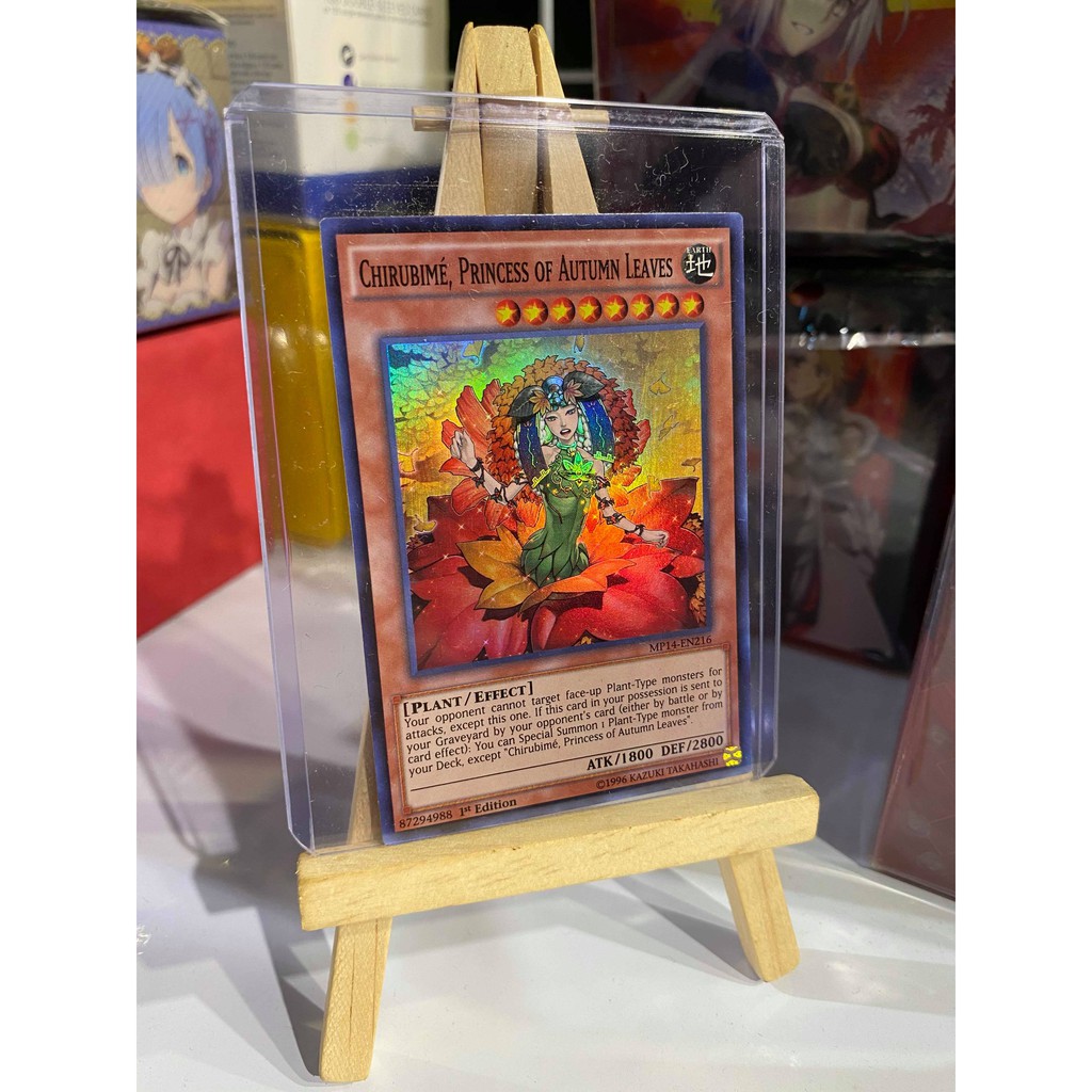 Lá bài thẻ bài Yugioh Chirubime Princess Of Autumn Leaves – Super Rare - Tặng bọc bài nhựa bảo quản
