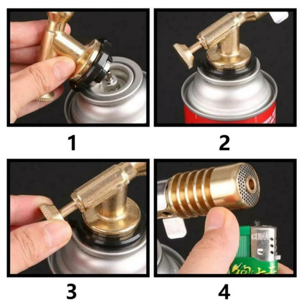 Đèn khò gas mini ❤️FREESHIP❤️ đầu khò gas mini 1300 độ bằng đồng độ bền cao - khò lửa mini