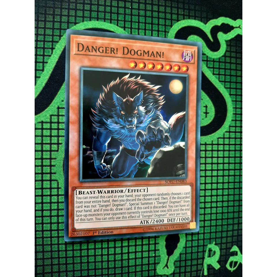 THẺ BÀI YUGIOH Monster Danger! Dogman! - SOFU-EN083 - Super Rare 1st Edition