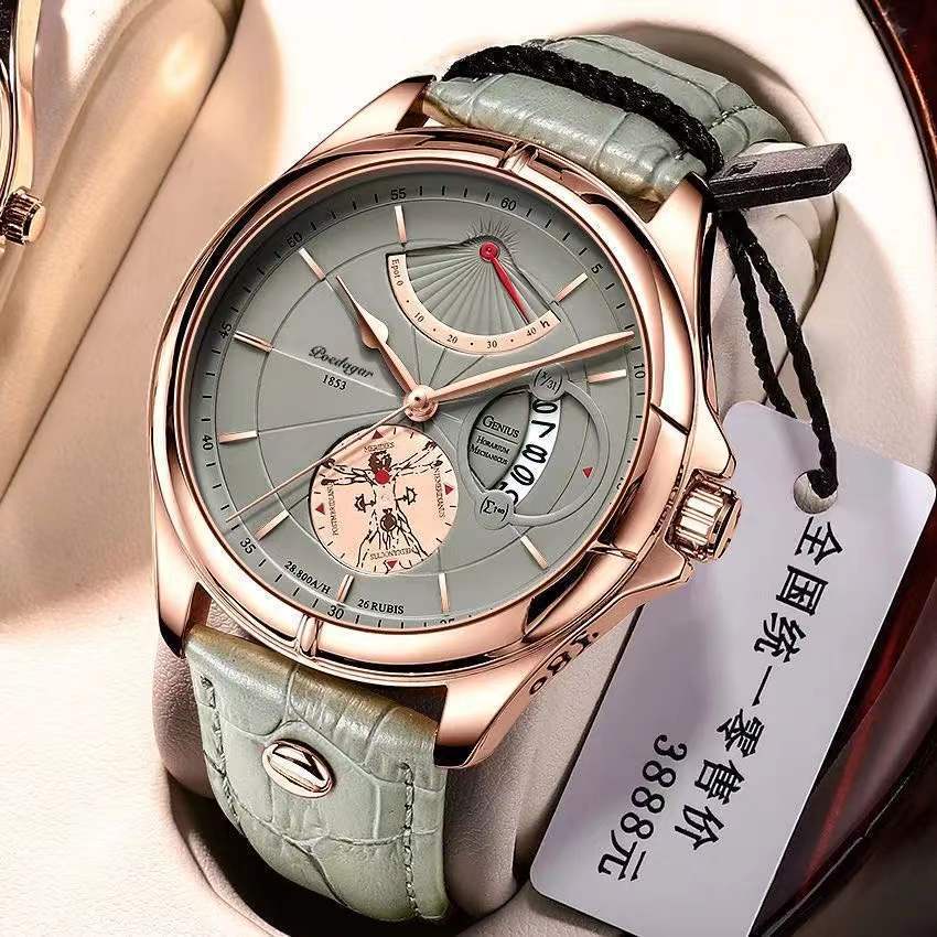 Miễn phí Vận chuyển Đồng hồ thạch anh dạ quang Chống nước Chất lượng cao Phong cách Thụy Sĩ POEDAGAR 40mm Ưu đãi đặc biệt cho nam giới