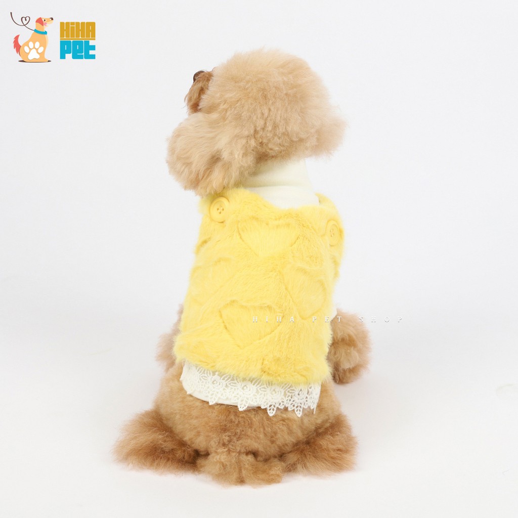 Yếm Lông Cừu Khoác Ngoài Chó Mèo Cao Cấp Hihapet.