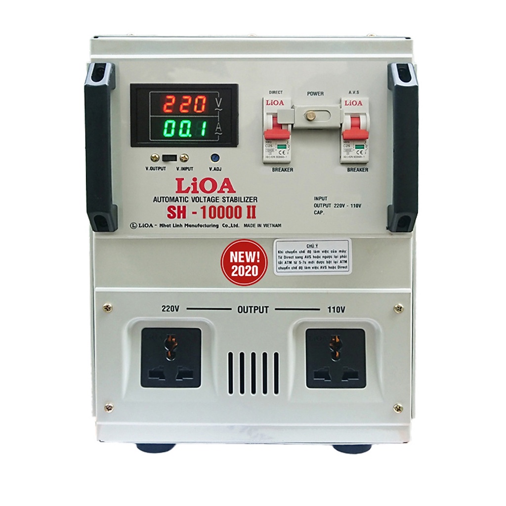 Ổn áp Lioa công suất 10kVA 1 pha (SH 10000II NEW2020) hàng chính hãng bảo hành 3 năm