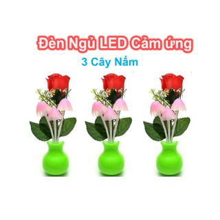 Đèn Ngủ Cảm Ứng 3 Cây Nấm