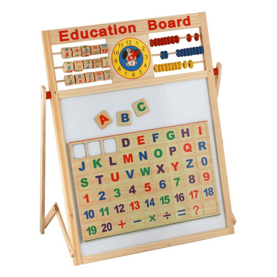 Bảng gỗ học chữ cái học toán cho bé- có chân đỡ chắc chắn