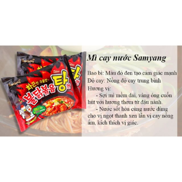 (Combo 5 gói) Mì Cay 2x Spicy Samyang (140g) Hàn Quốc