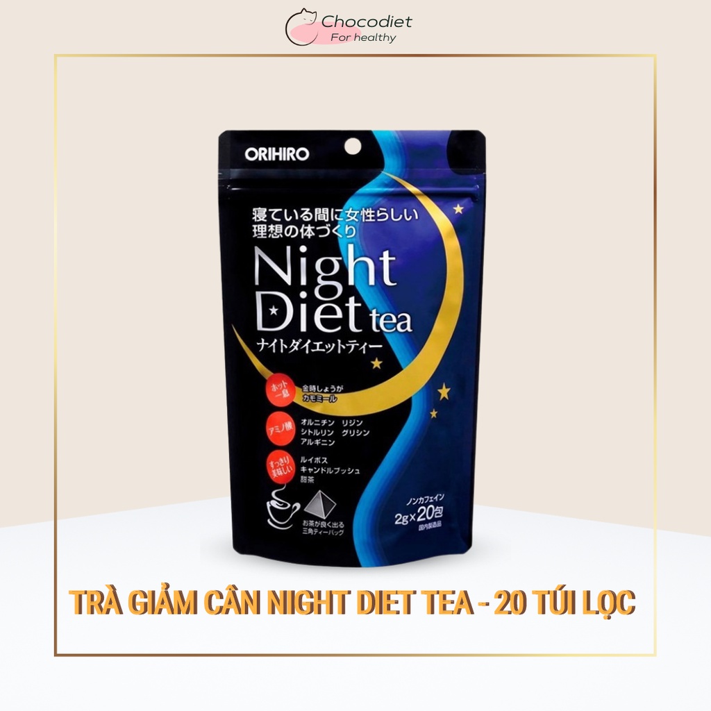 trà giảm cân đêm night diet tea orihiro made in Japan - quy cách 20 túi lọc