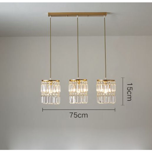 Đèn thả MILLE pha lê phong cách châu Âu hiện đại, sang trọng - kèm bóng LED chuyên dụng.