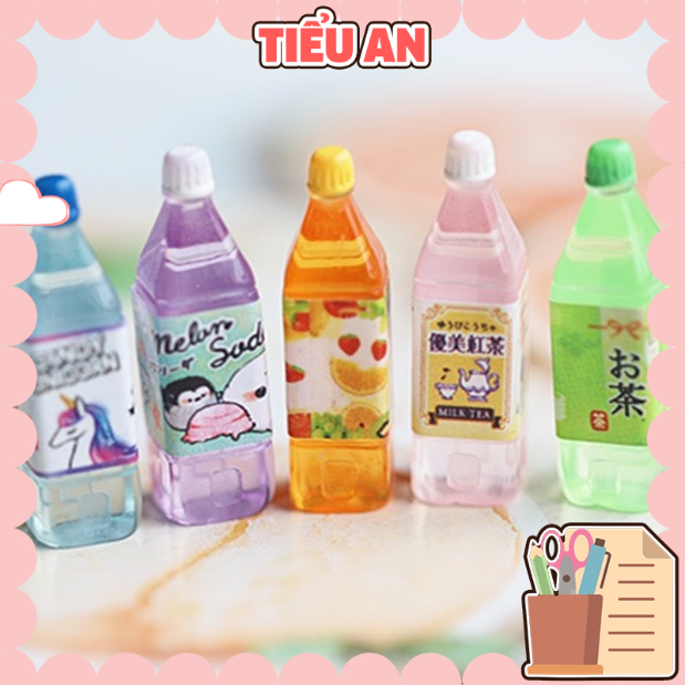 Charm  slime/ Dụng Cụ Charm Trang Trí  Chai Nước Giải Khát Nhiều Màu Sắc (0.9x3.2c
