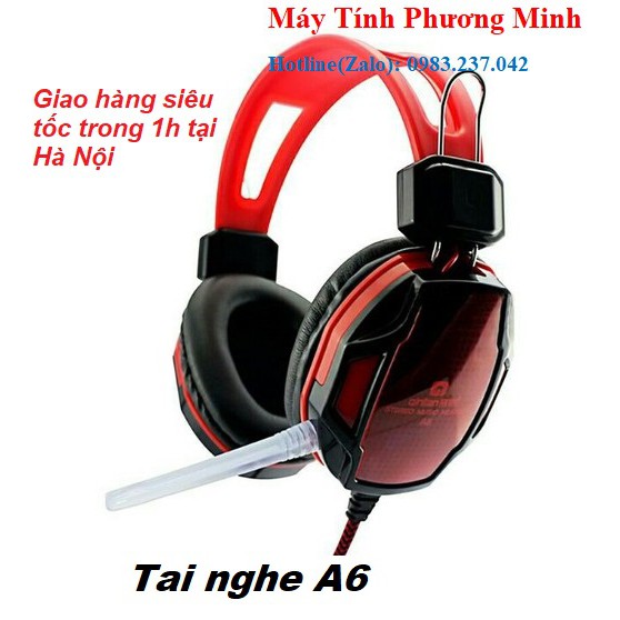 Tai Nghe Chụp Tai Chuyên Chơi Game Qinlian A6 jack 3.5 Có Micro, Dây Chống Đứt, Dùng Được Cho Máy Tính Và Điện Thoại